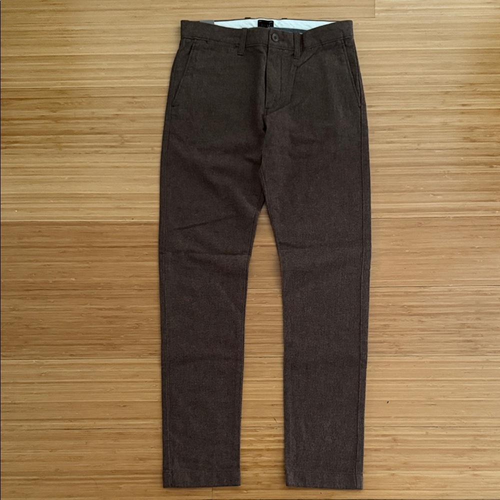 J. Crew 484 Slim-Fit Brushed Twill Pants in Brown, 29x32, NWT
